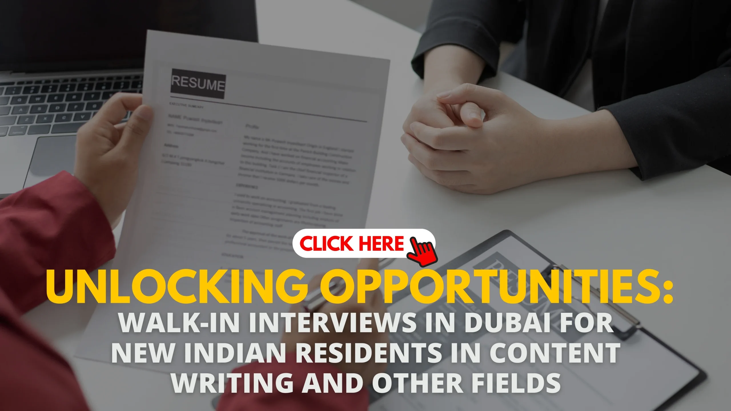 Dubai Walk in Interview